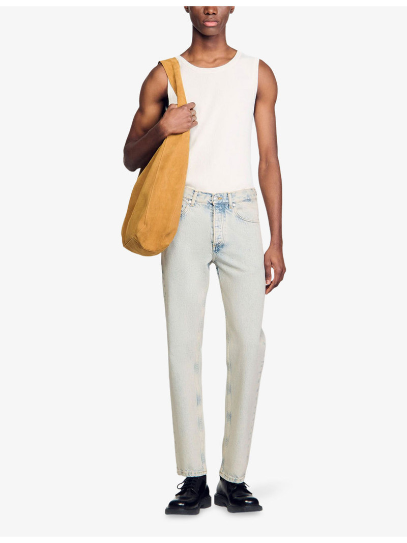 Sandro Faded-Wash Straight-Leg Denim Jeans outlook