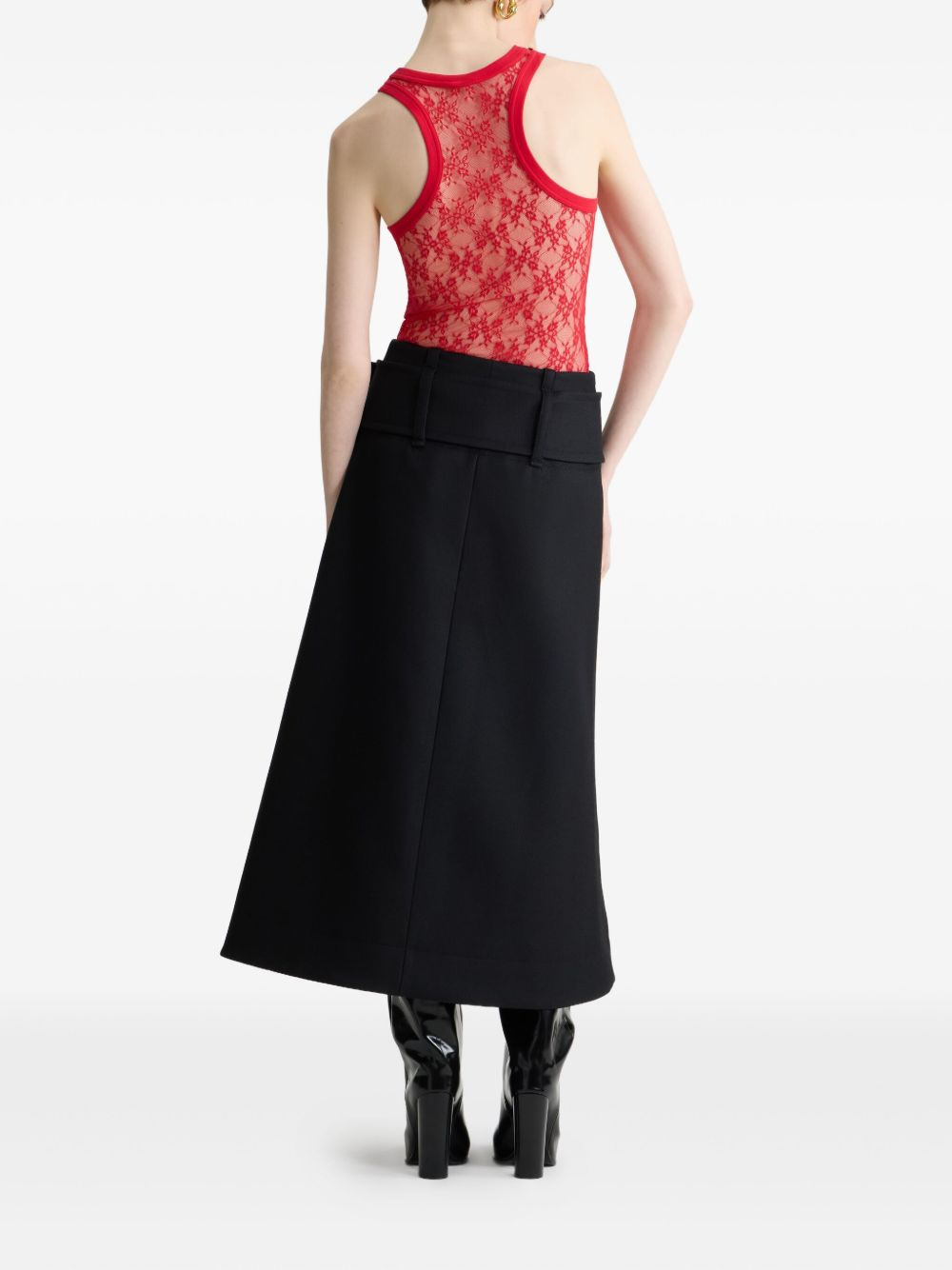 lace jersey tank top - 3