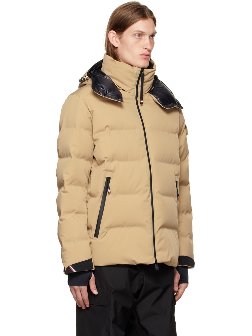 Beige Patch Down Jacket - 2