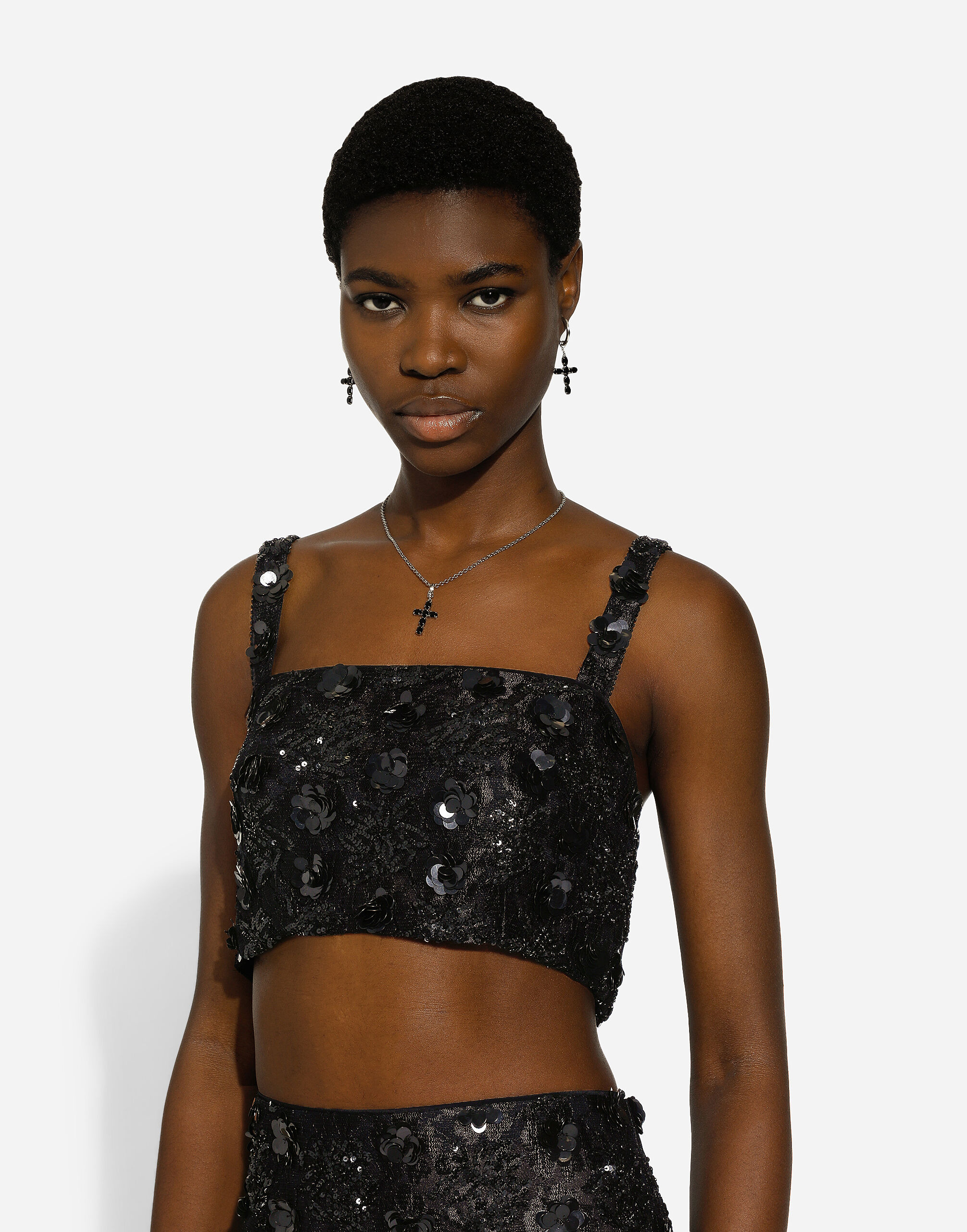 Bralette top with sequin embroidery - 4