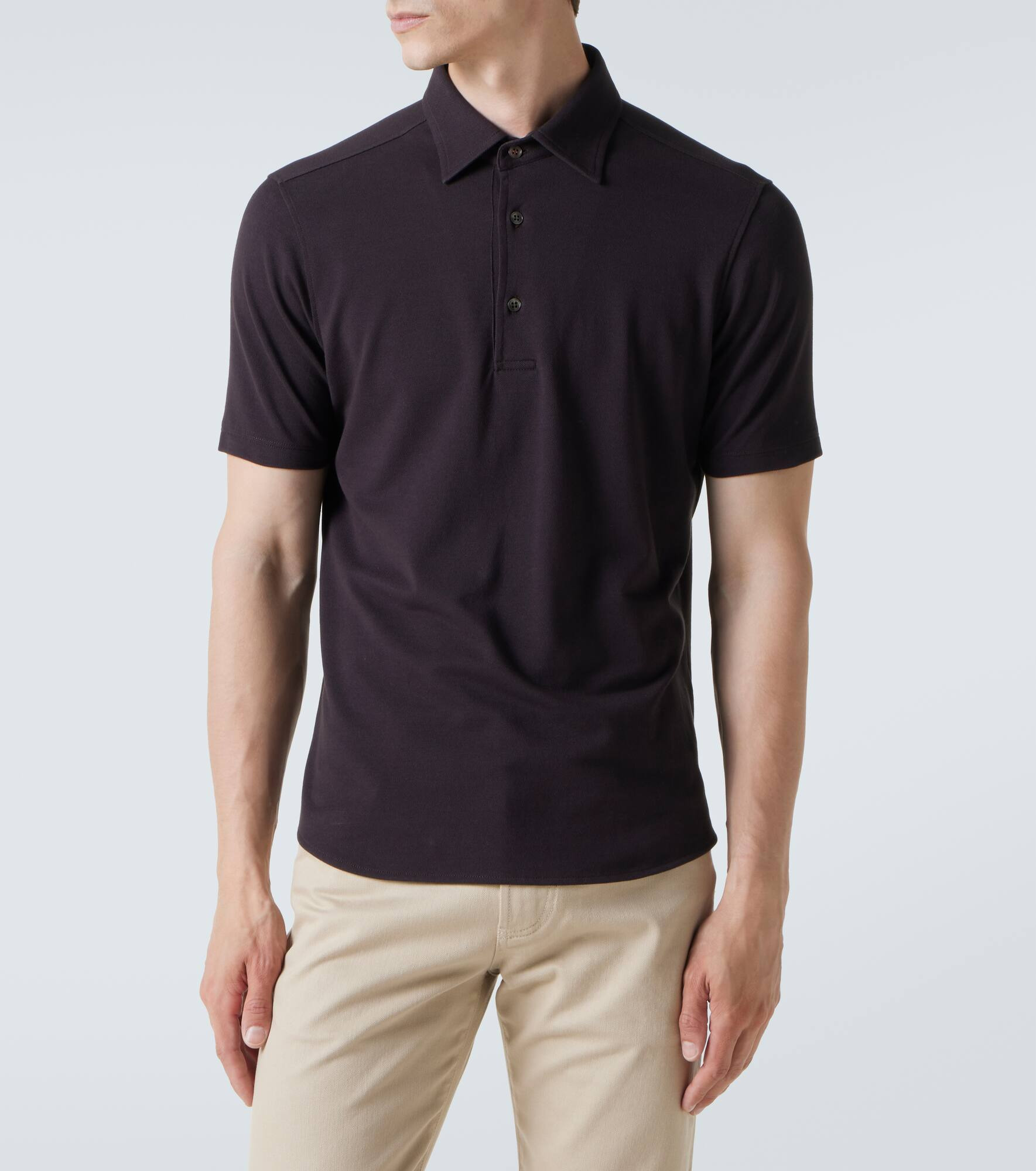 Cotton piqué polo shirt - 3