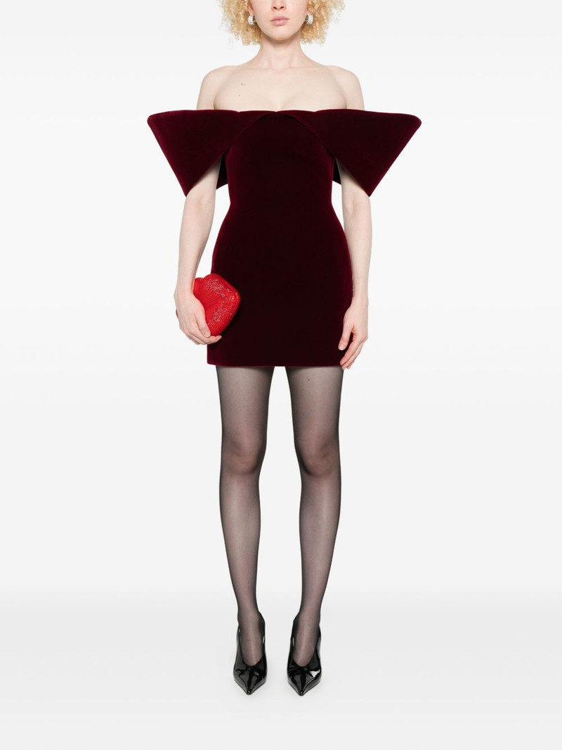 David Koma off-shoulder  velvet dress outlook