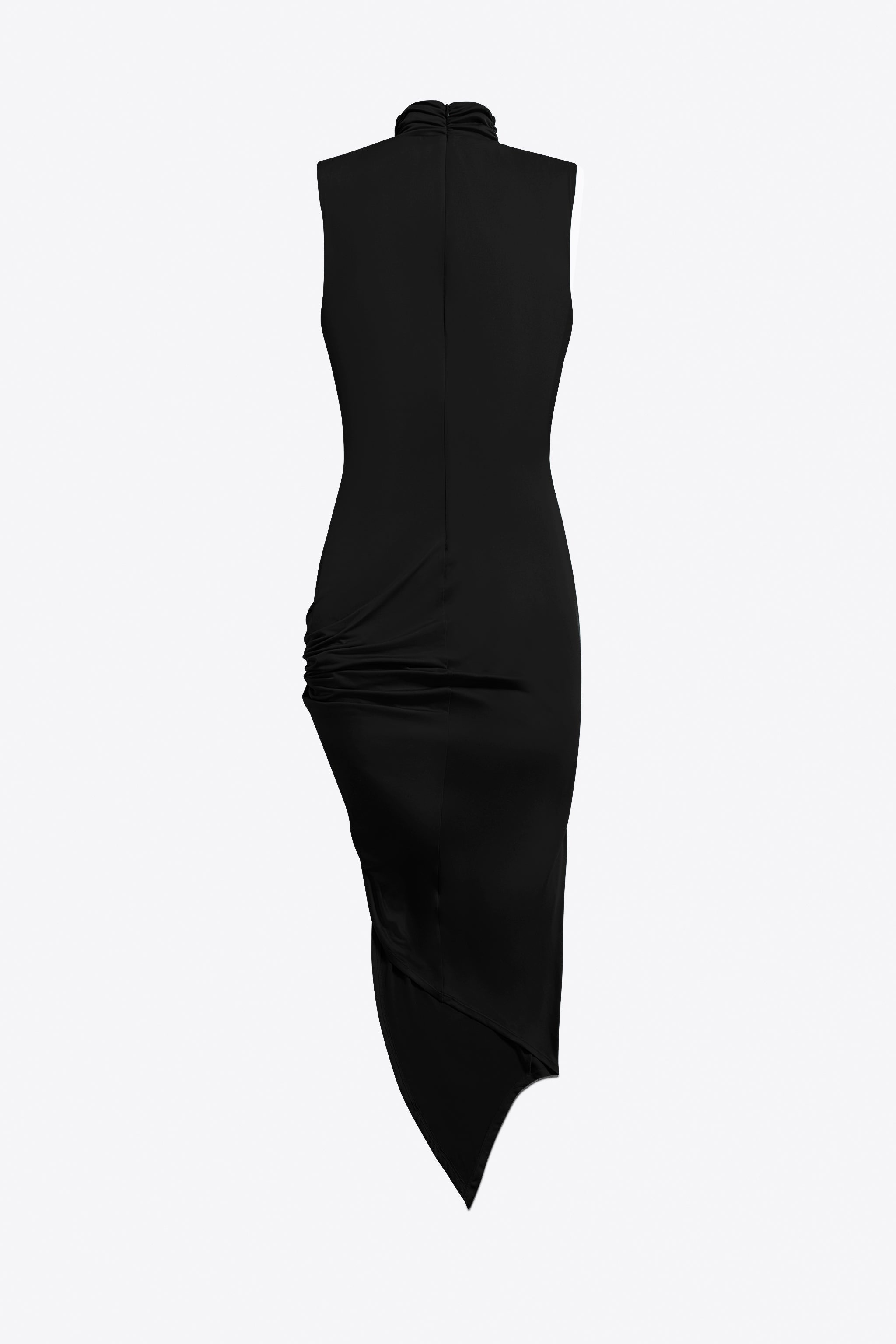 CRYSTAL CLUSTER DRAPED MIDI DRESS - 2