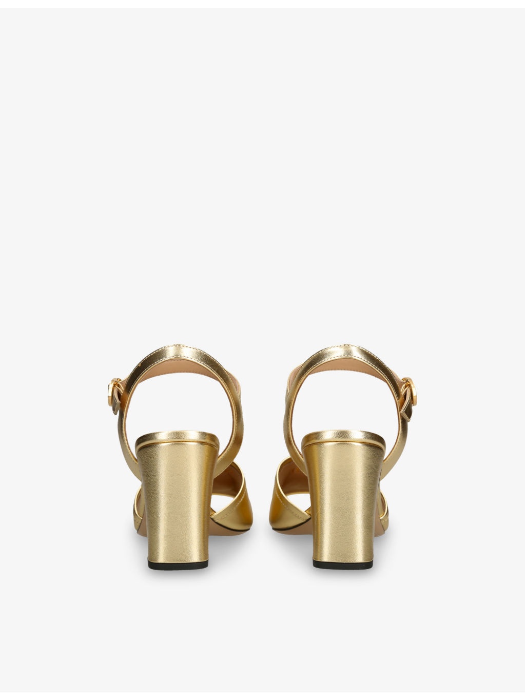 Vlogo Signature 75 Metallic-Leather Heeled Sandals - 4