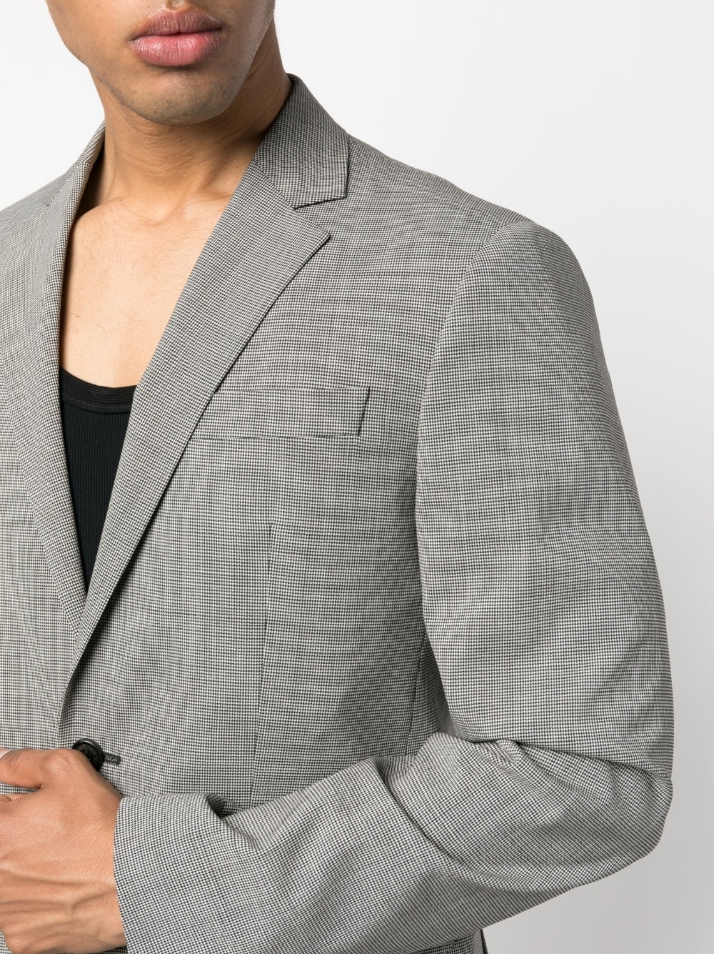 single-breasted wool-blend suit - 5