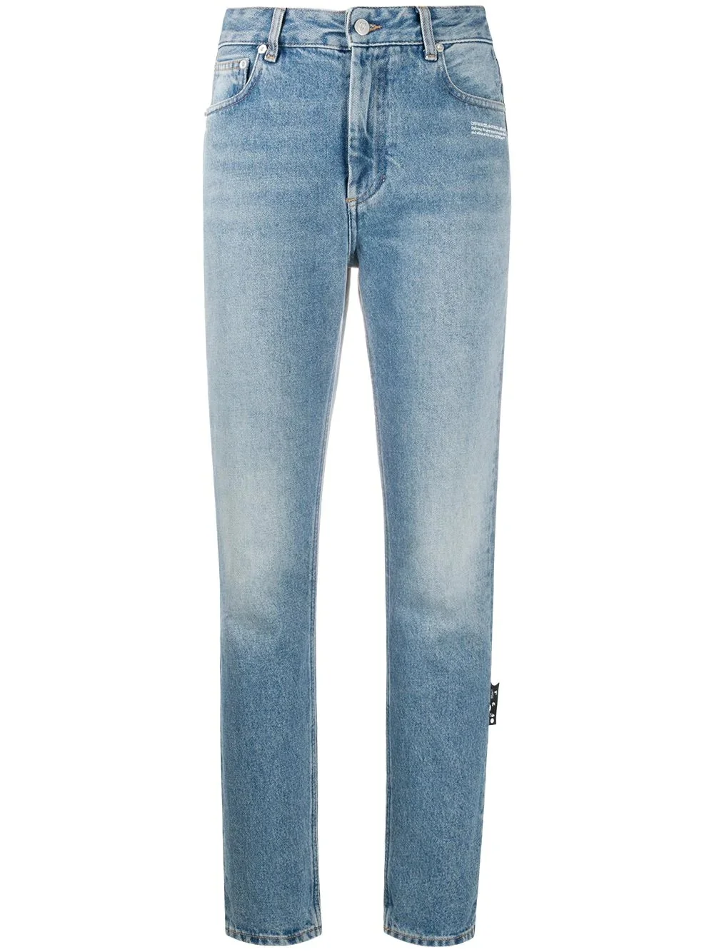 faded-effect slim-fit jeans - 1