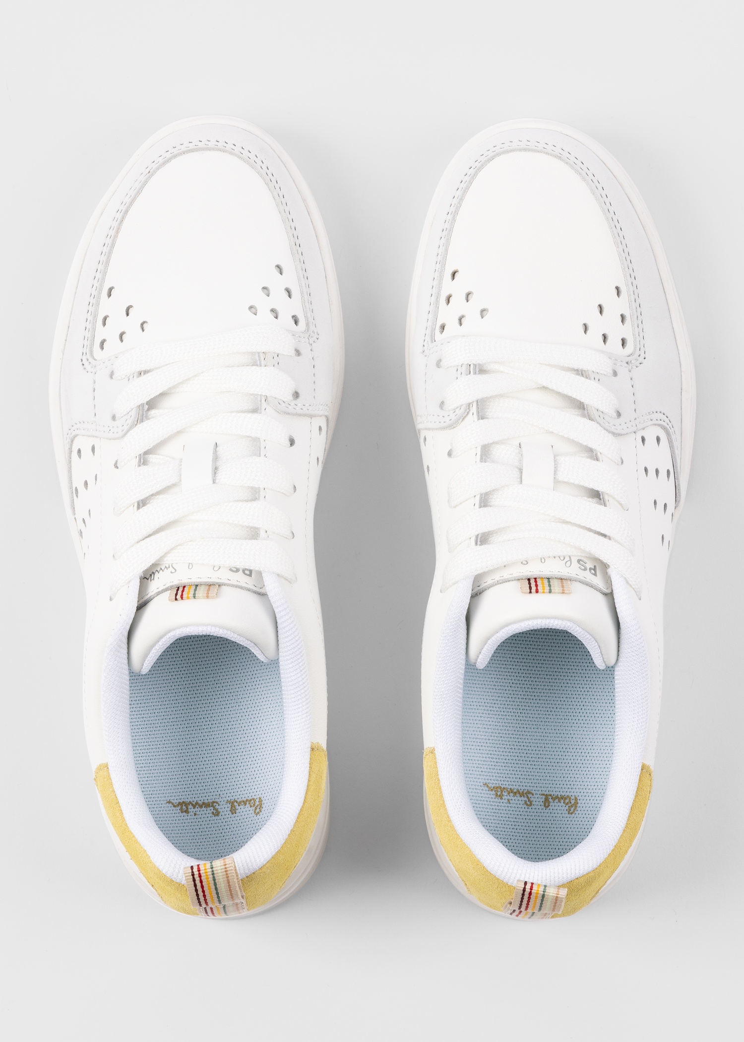 Women's White Contrast-Panel 'Cosmo' Trainers - 3