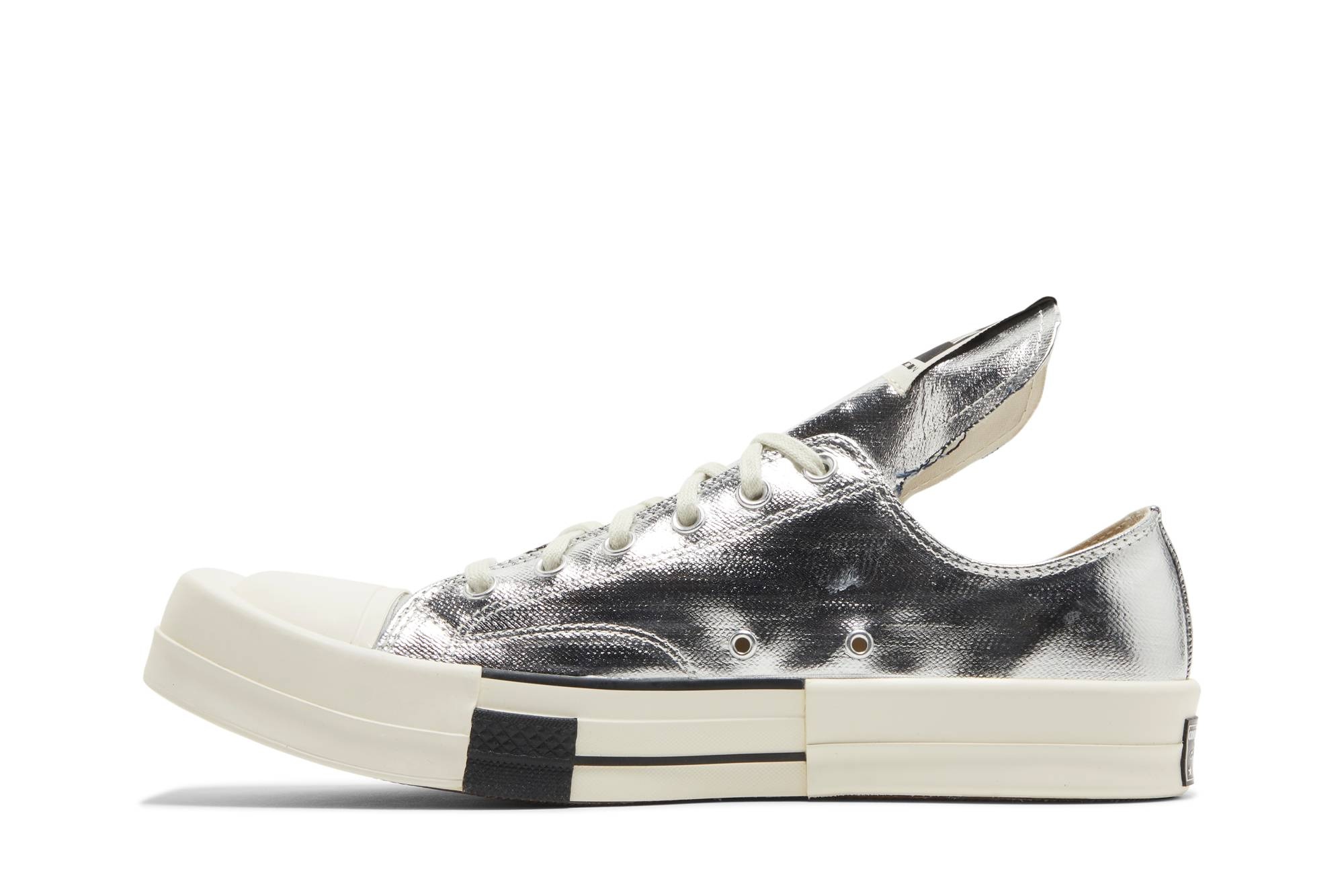 Rick Owens x TURBODRK Chuck 70 Low 'Silver Lacquer' - 3