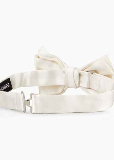 GIORGIO ARMANI Pure silk knotted bow tie outlook