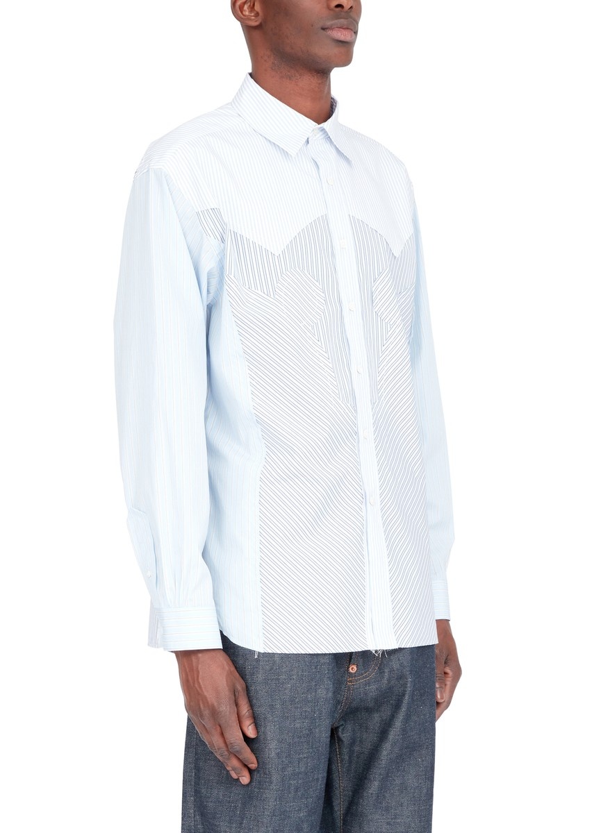Yoke stripe cotton shirt - 3