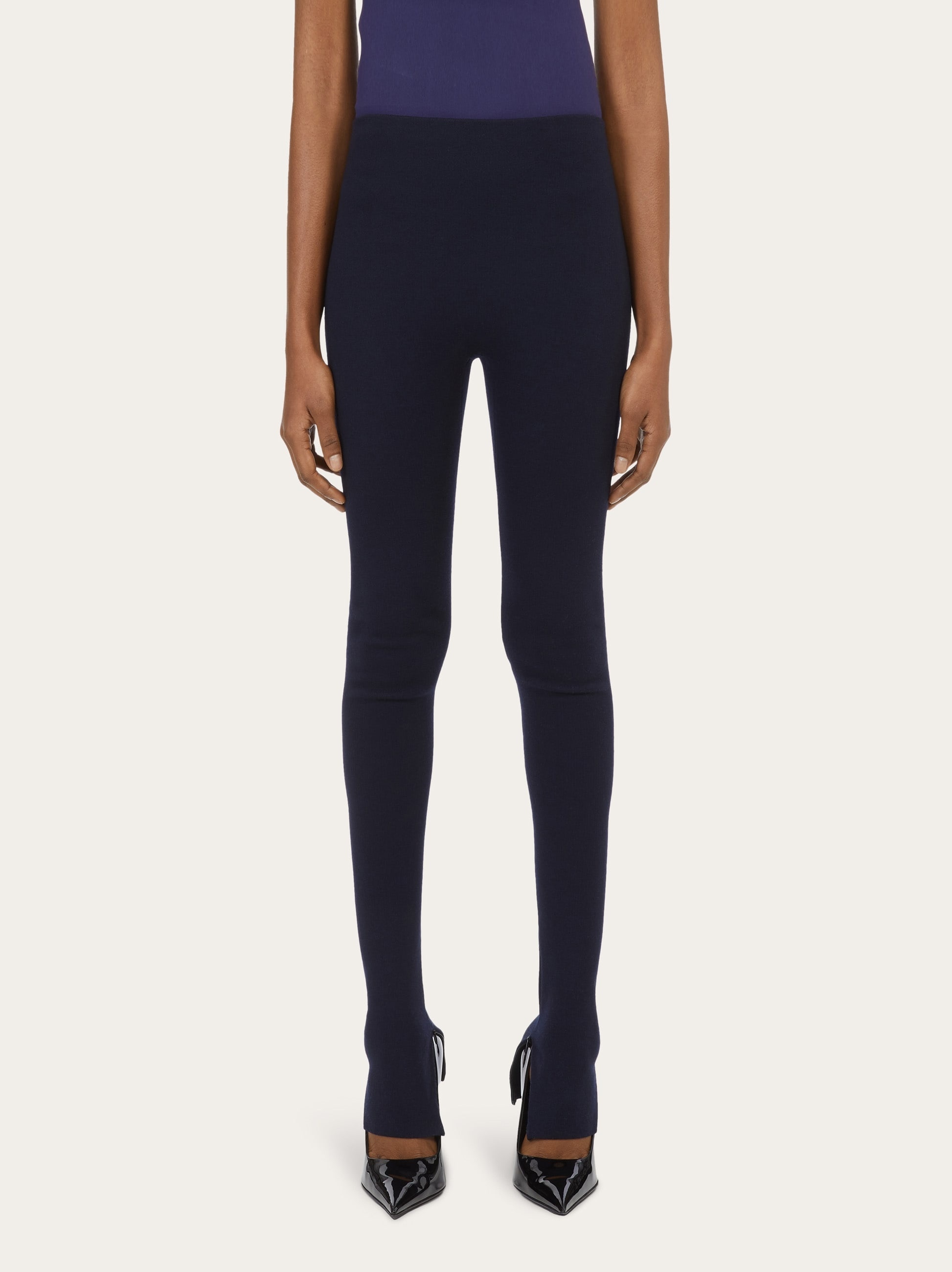 FERRAGAMO MIDNIGHT VIRGIN WOOL PANTS | palazzobellies