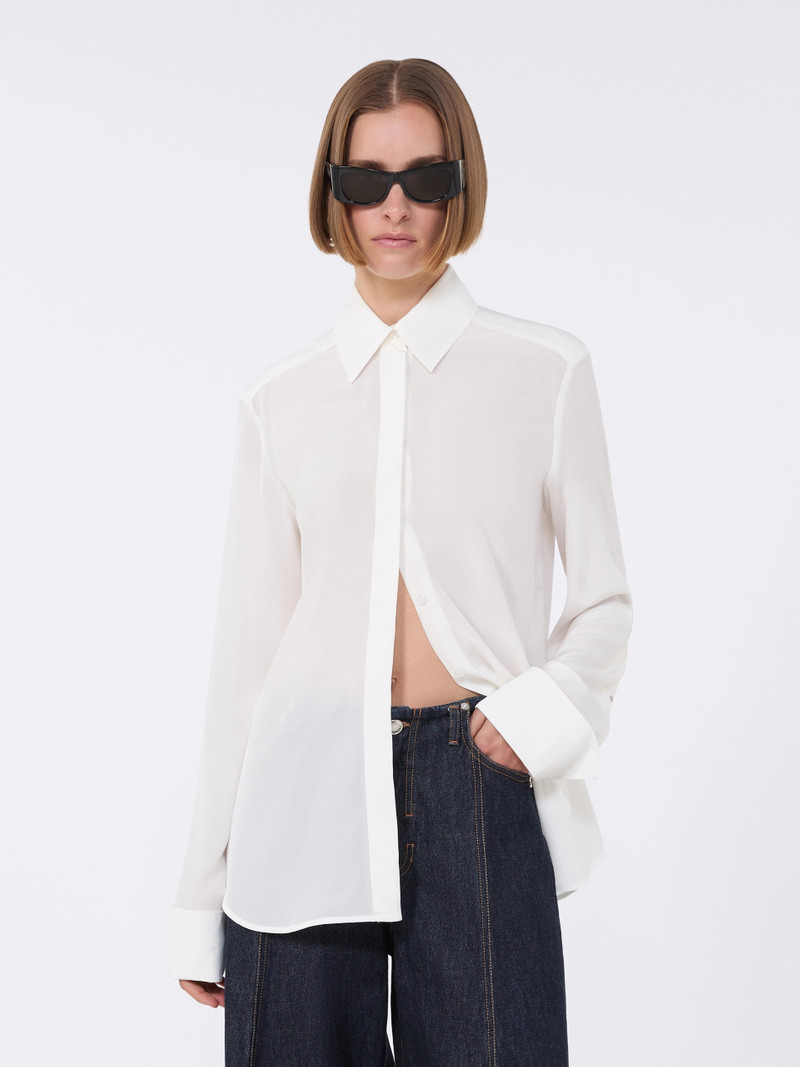 ELISIR Slim-fit silk shirt - WHITE 5