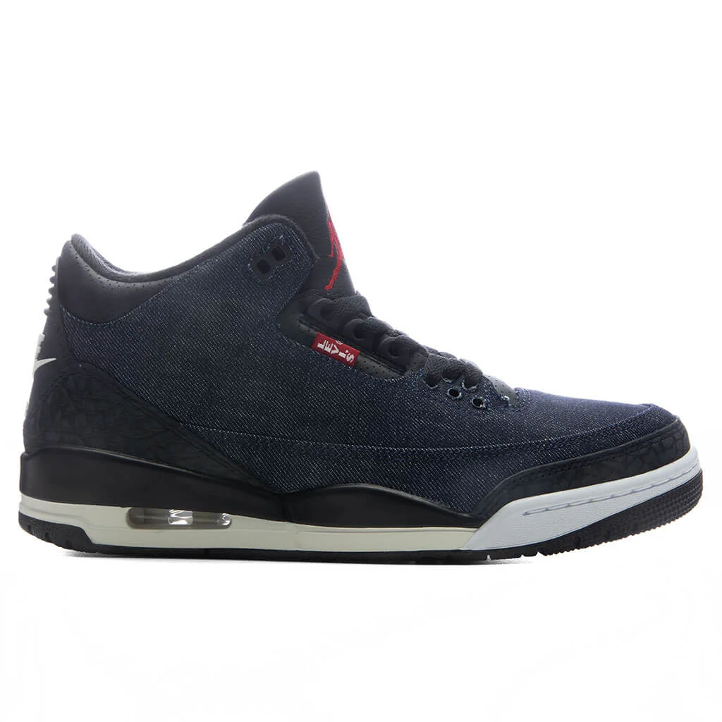 AIR JORDAN 3 X LEVI'S 'RIGID DENIM' - DENIM/BLACK/SAIL/INDIGO/GYM RED - 1