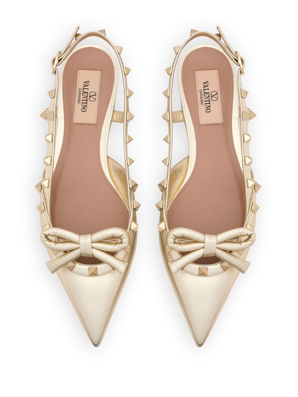 Rockstud Bow slingback ballerinas - 4