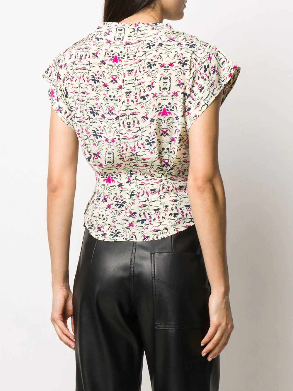 floral-print blouse - 4