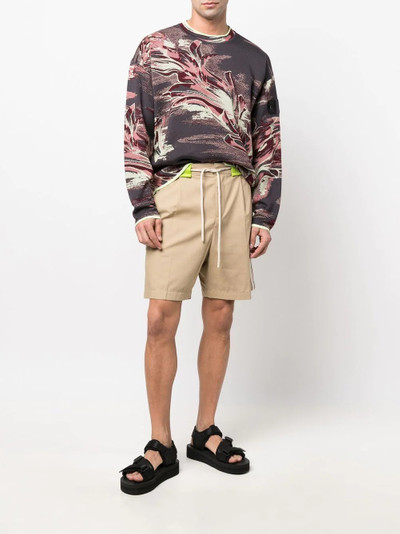 Stone Island Shadow Project Hawaiian floral jacquard jumper outlook