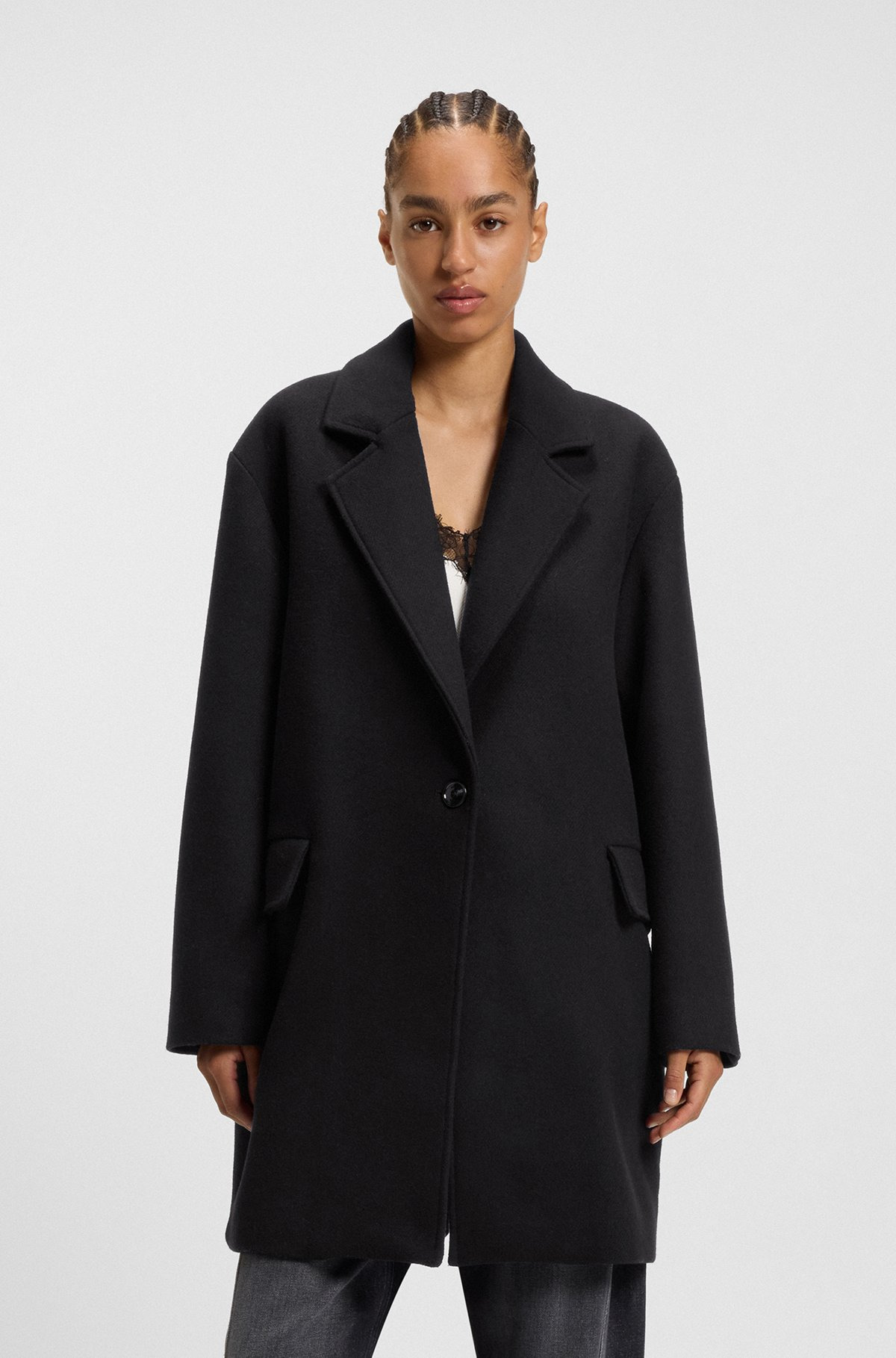BLAZER-STYLE COAT BLENDED WITH WOOL - 2