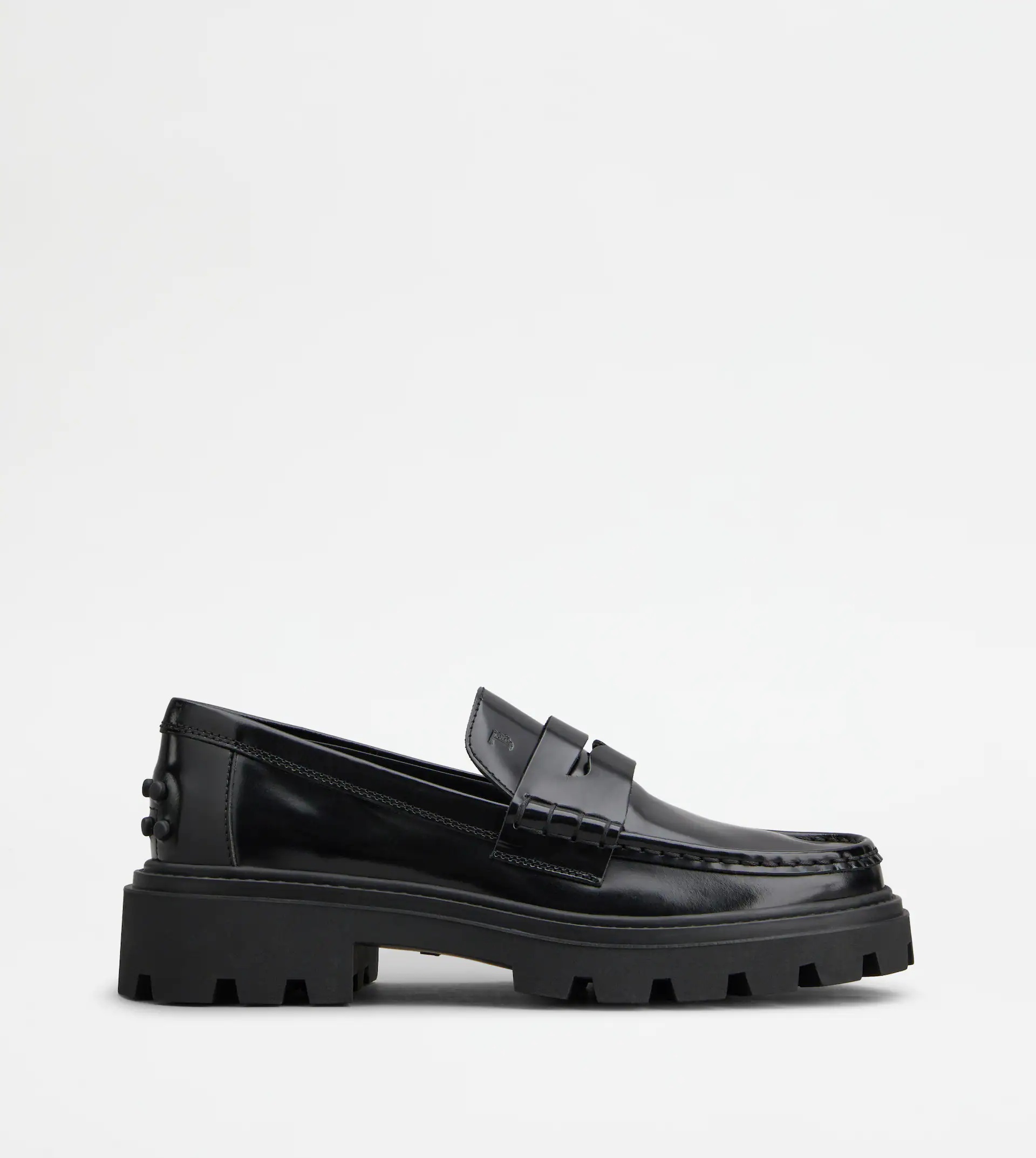 TOD'S LOAFERS IN LEATHER - BLACK - 1