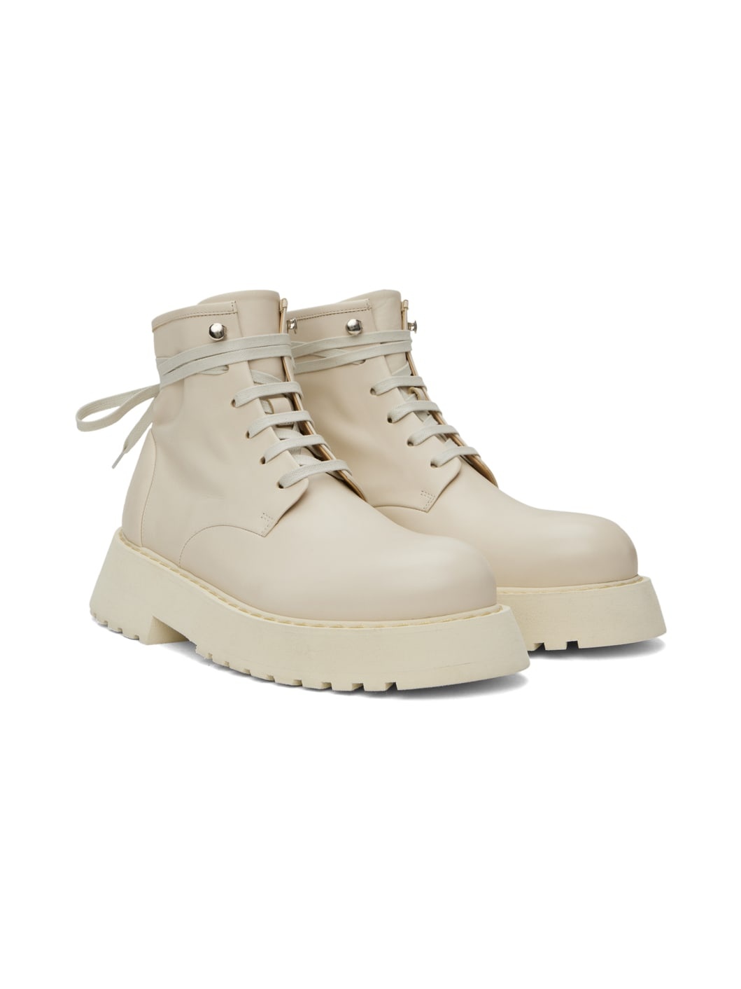Off-White Micarro Lace-Up Ankle Boots - 4