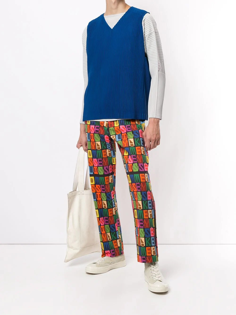 logo print monogram trousers - 2