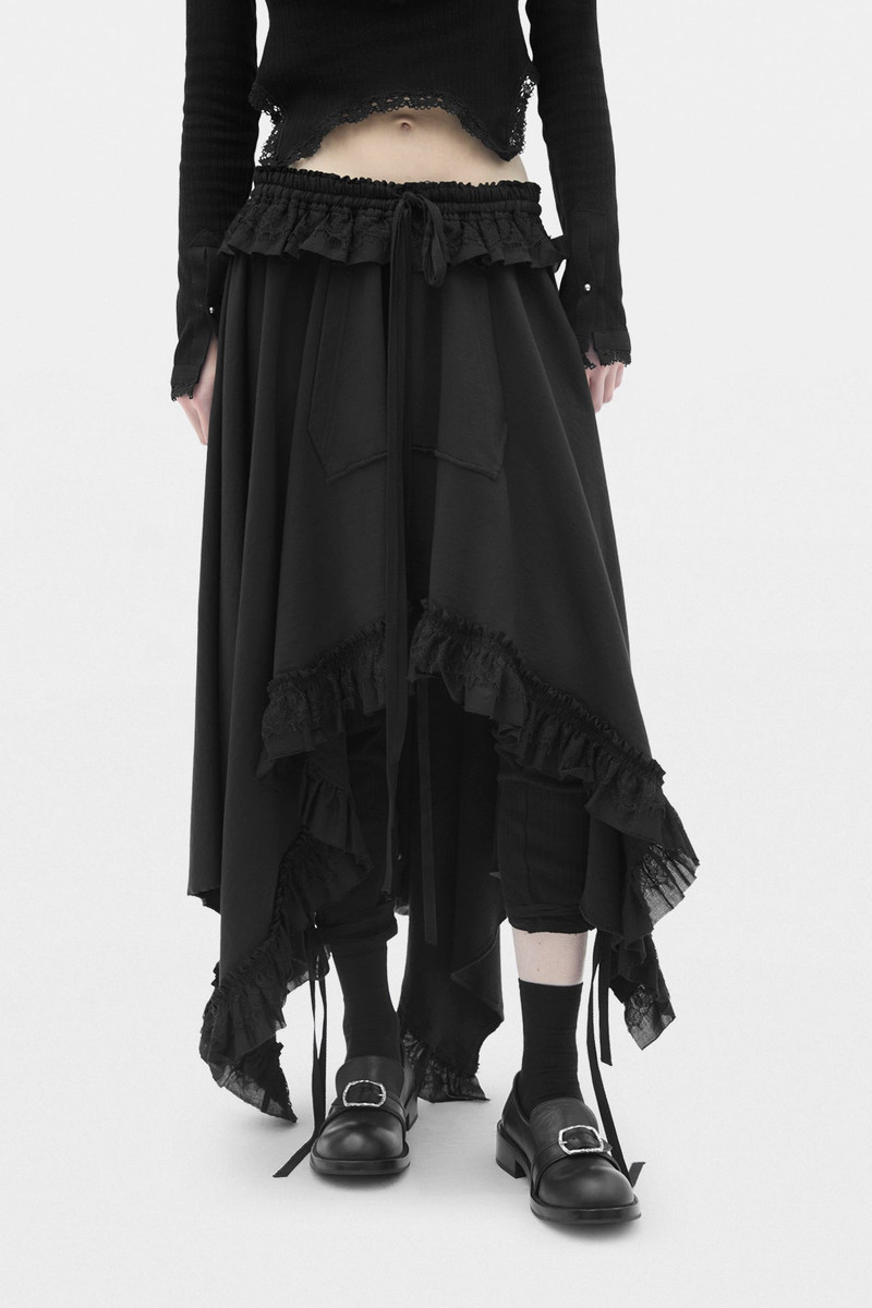 Aske Skirt with Light Cotton and Lace Ruffles 1