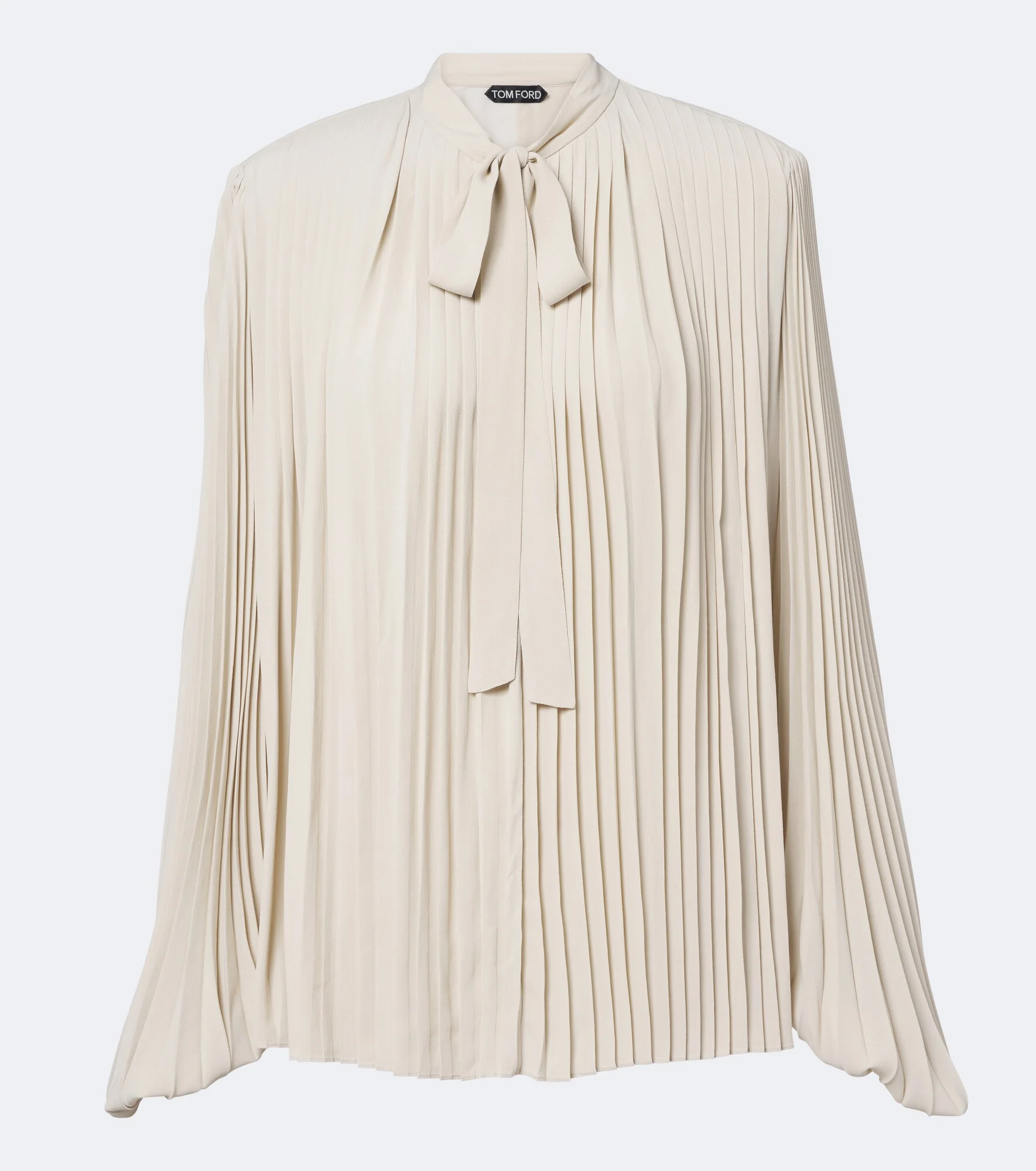 Plissé crêpe de chine blouse - 1