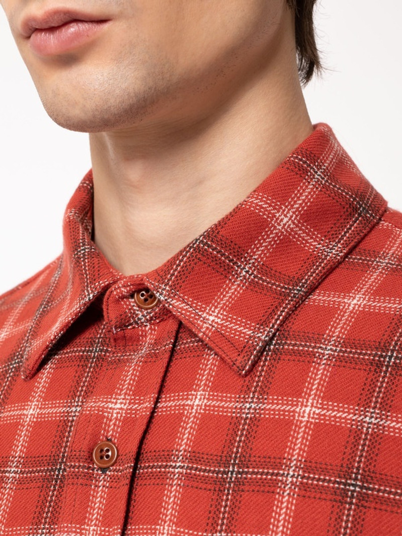Filip Flannel Lumber Check Poppy Red 3