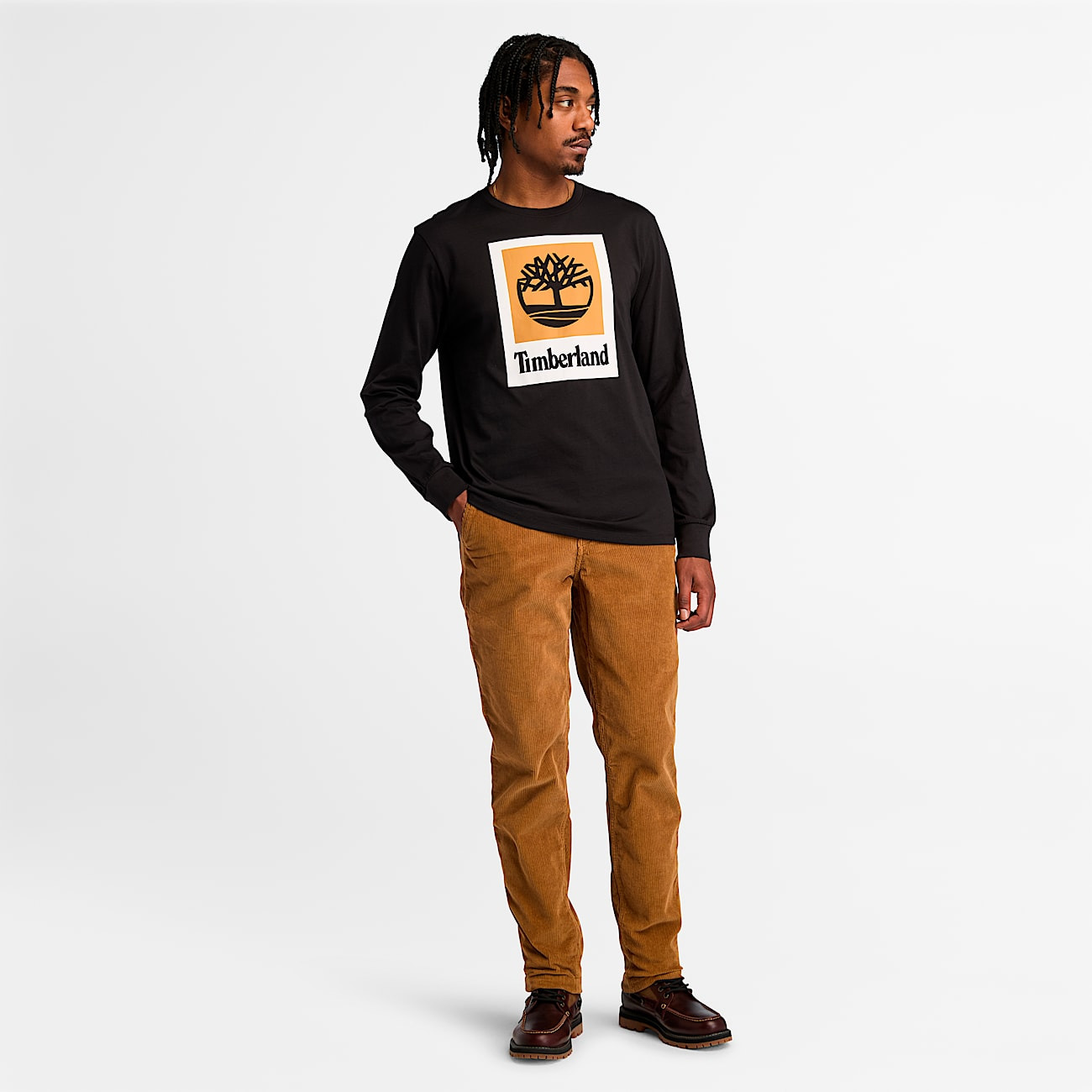 Men's Stack Logo Colored Long Sleeve Tee - 3