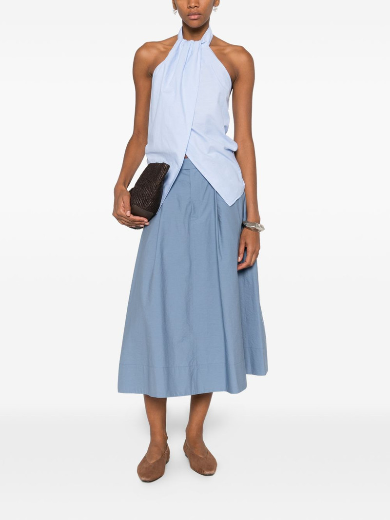 Brunello Cucinelli pleated cotton skirt outlook
