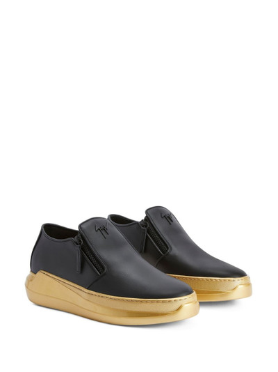 Giuseppe Zanotti Conley zip-up leather loafers outlook