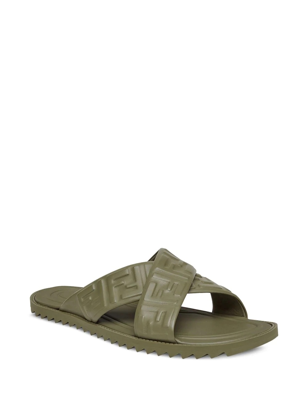 embossed FF motif flat sandals - 2