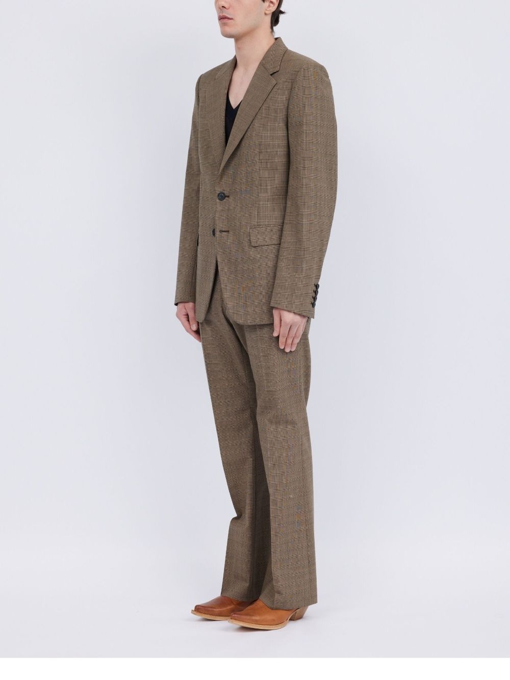 tartan-pattern blazer - 4