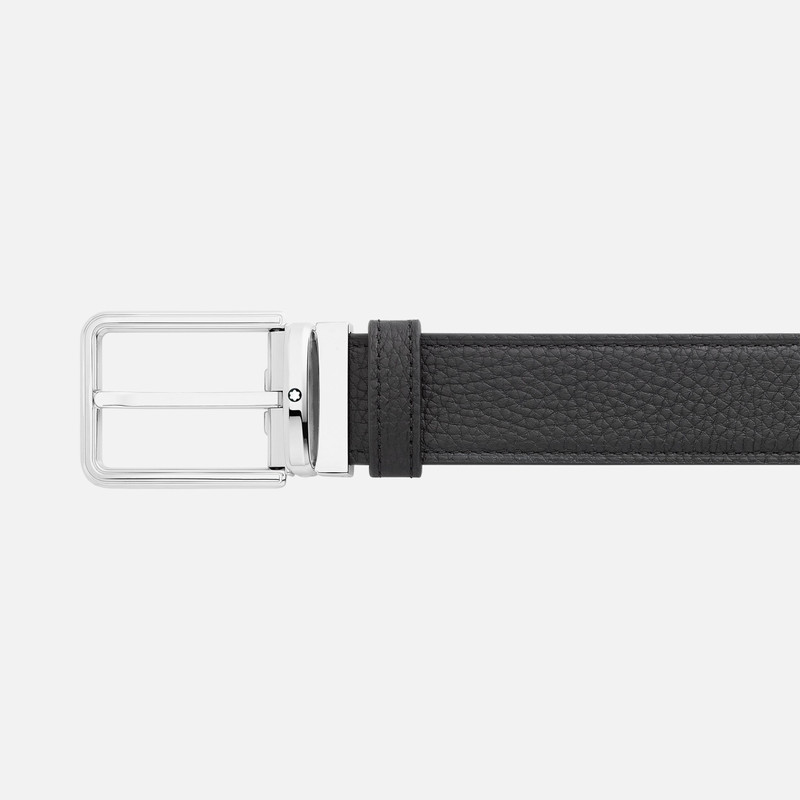 Montblanc Black/blue 32 mm reversible leather belt outlook