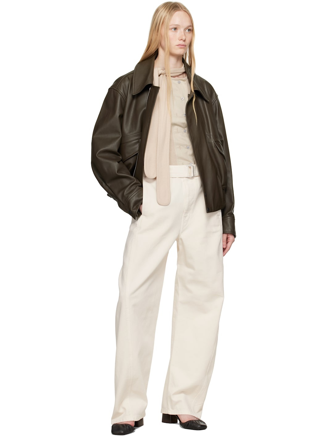 Off-White Twisted Belted Jeans - 4