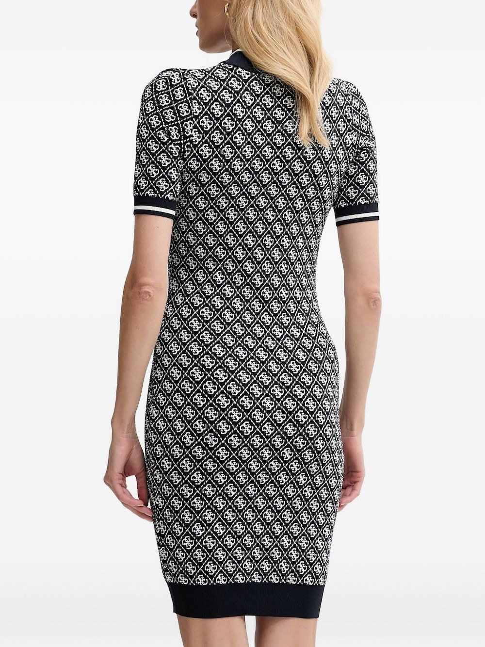 patterned short-sleeve mini dress - 2