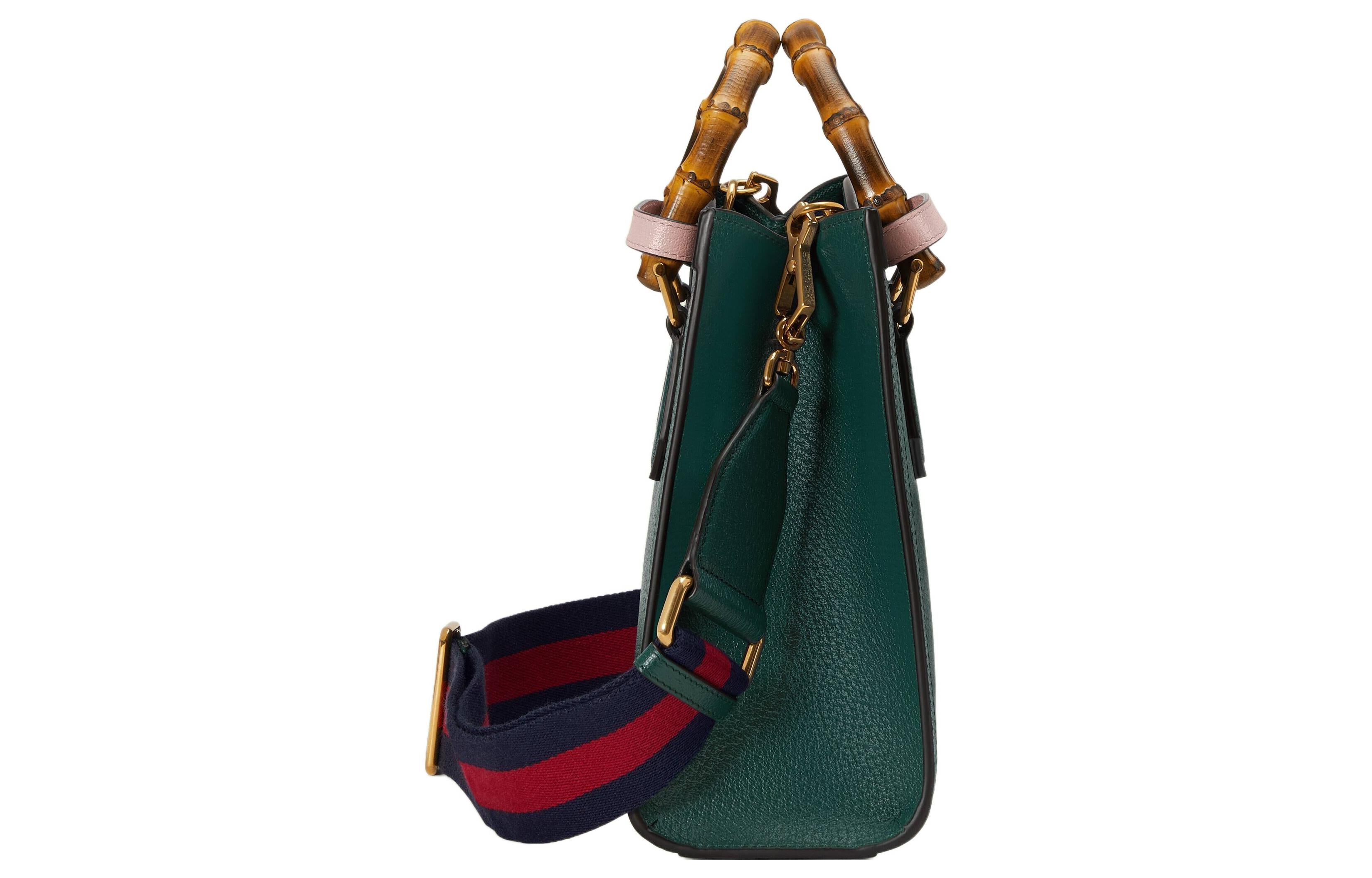 (WMNS) Gucci Diana Small Tote Bag 'Dark Green' 702721-U3ZDT-3670 - 6