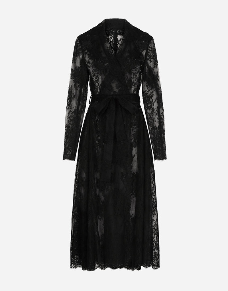 Chantilly lace coat with belt 1