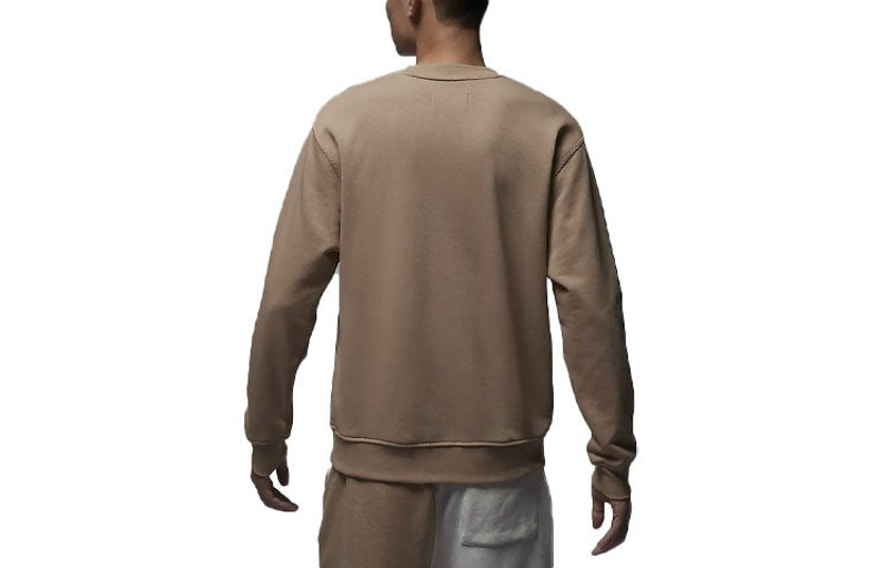 Jordan Air Jordan Essentials Logo Sweaters 'Khaki White' FQ1865-200 outlook