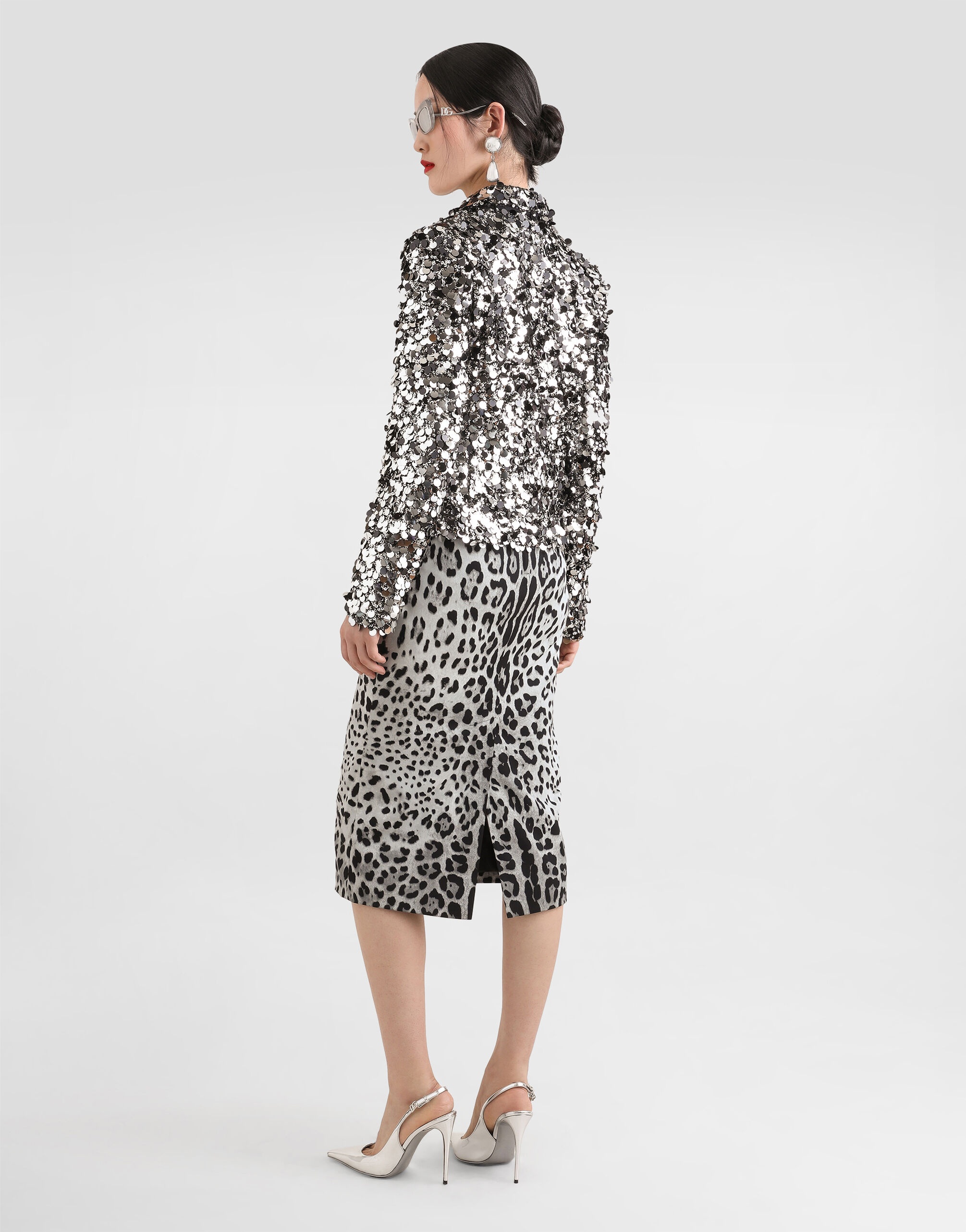 Silk tank top with fur print - 3
