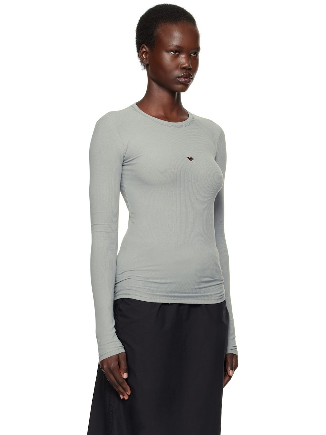 Blue Heart Long Sleeve T-shirt - 2