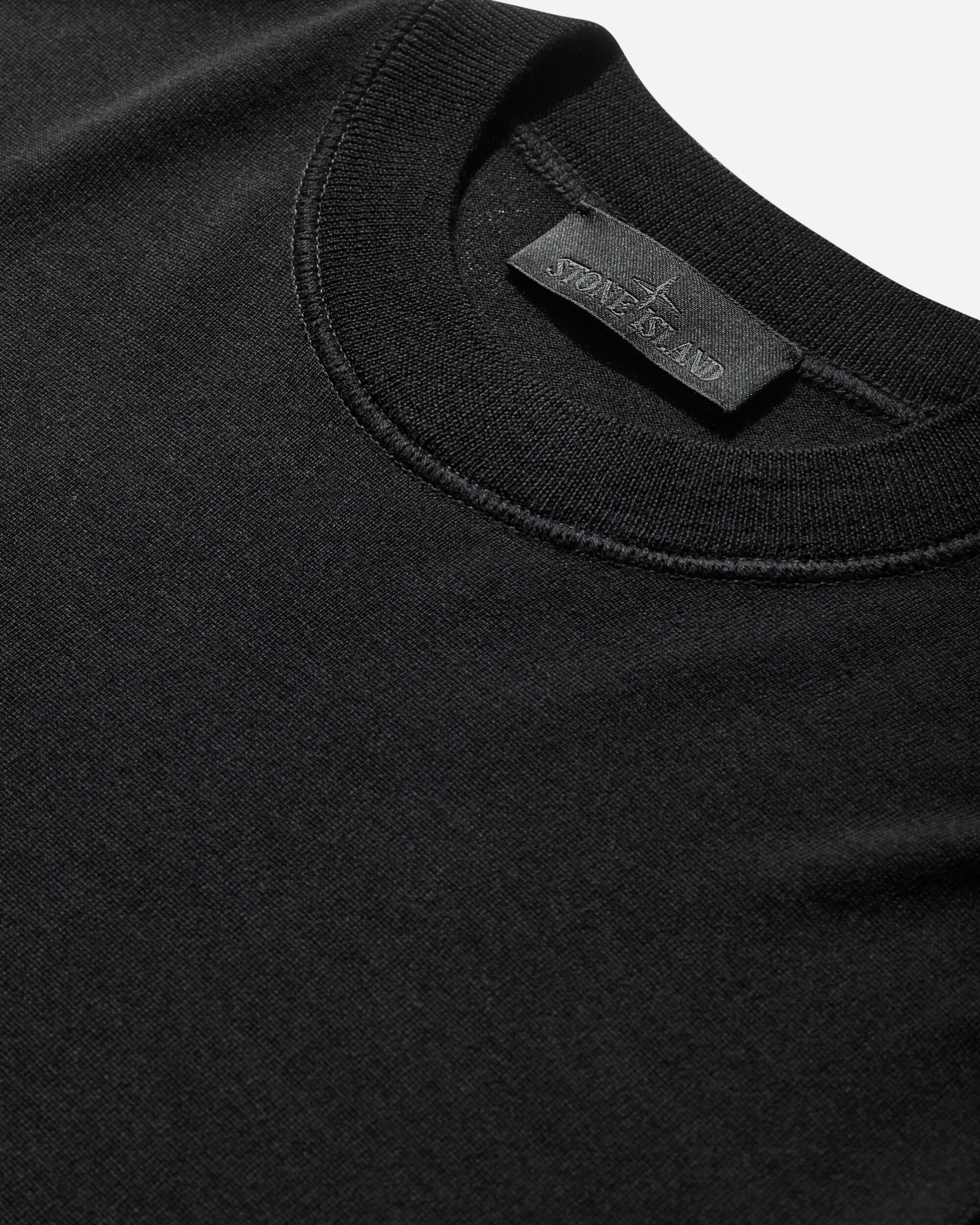 Men's Ghost Pure Light Wool Crewneck Sweater Black - 3