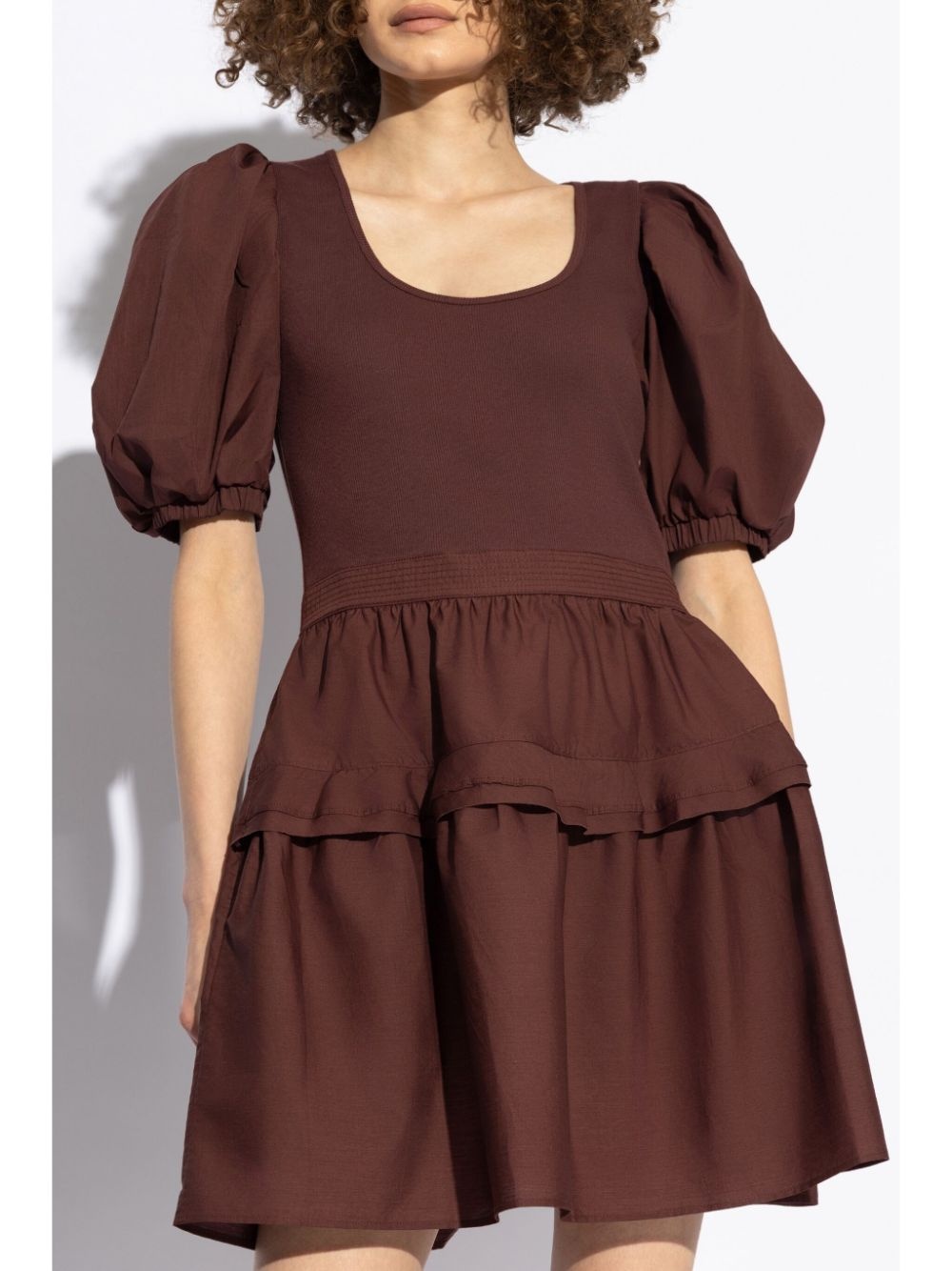Tilda puff-sleeve cotton dress - 3
