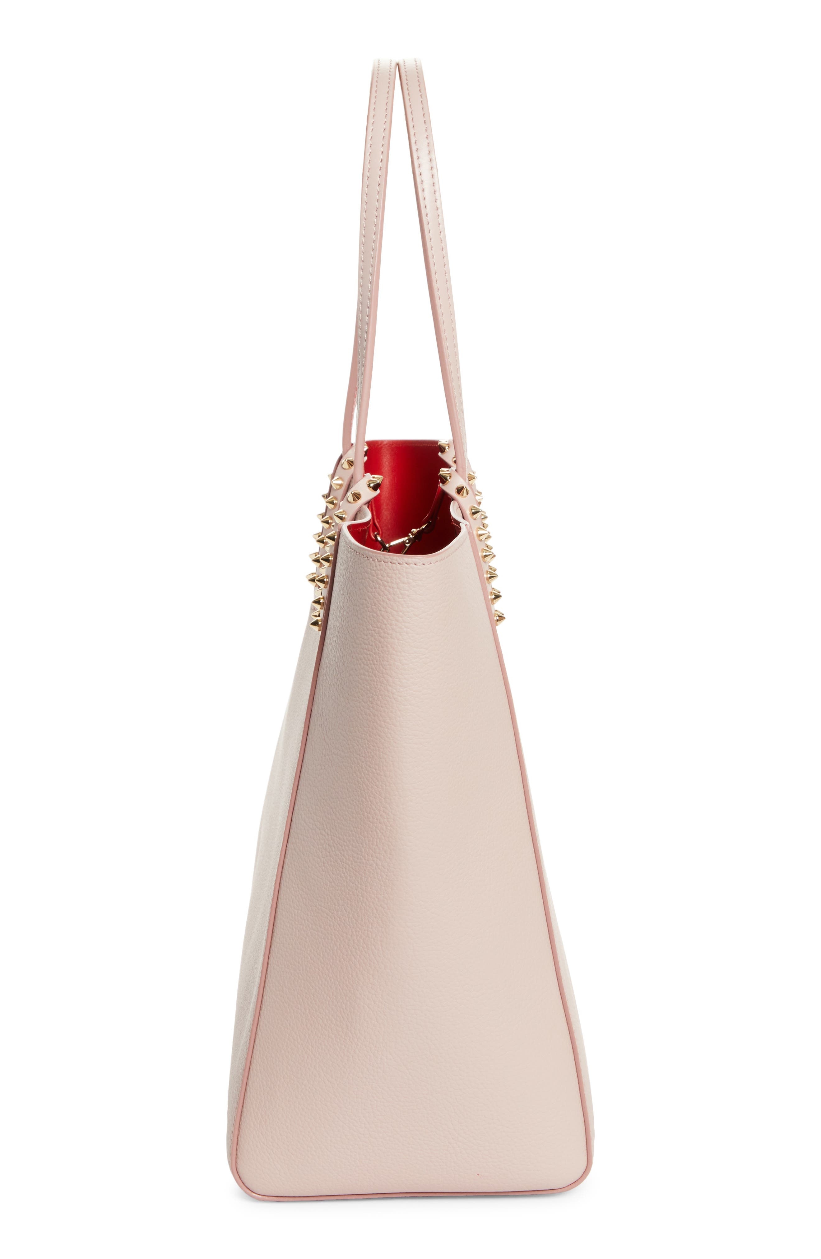 Christian Louboutin Large Cabata Soft Leather Tote Bag in Vintage Rose/Gold at Nordstrom - 6
