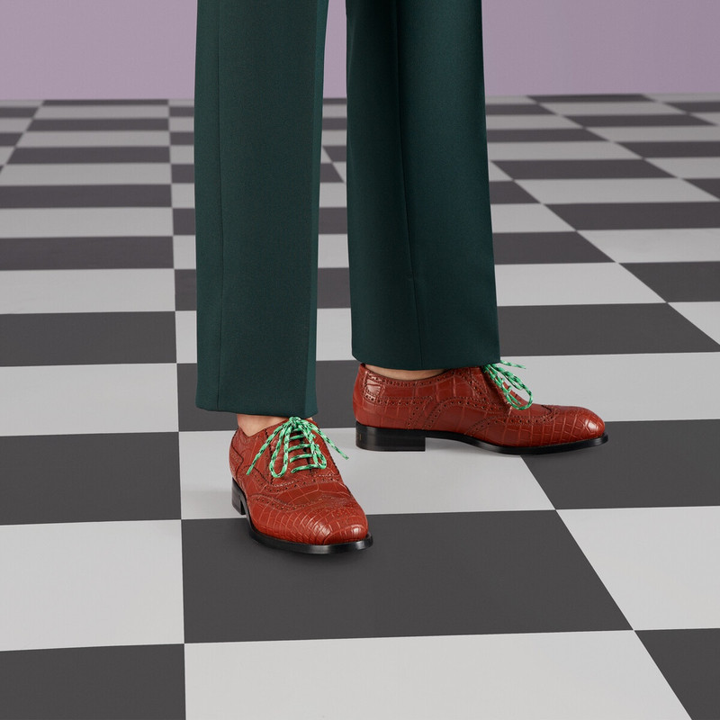 Men's crocodile lace-up shoe 3