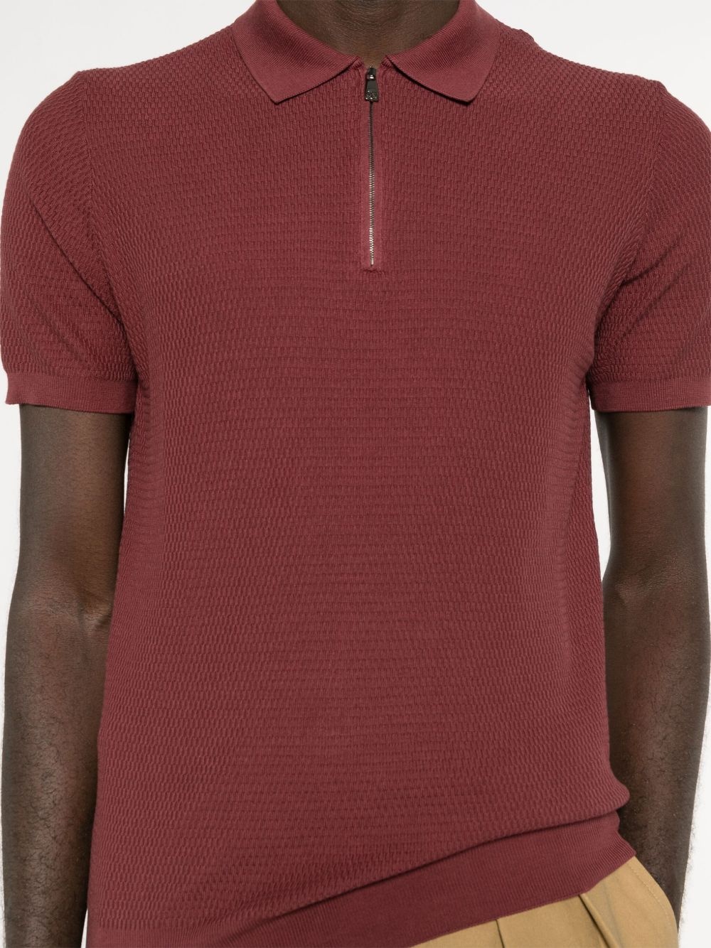 patterned-jacquard polo shirt - 5