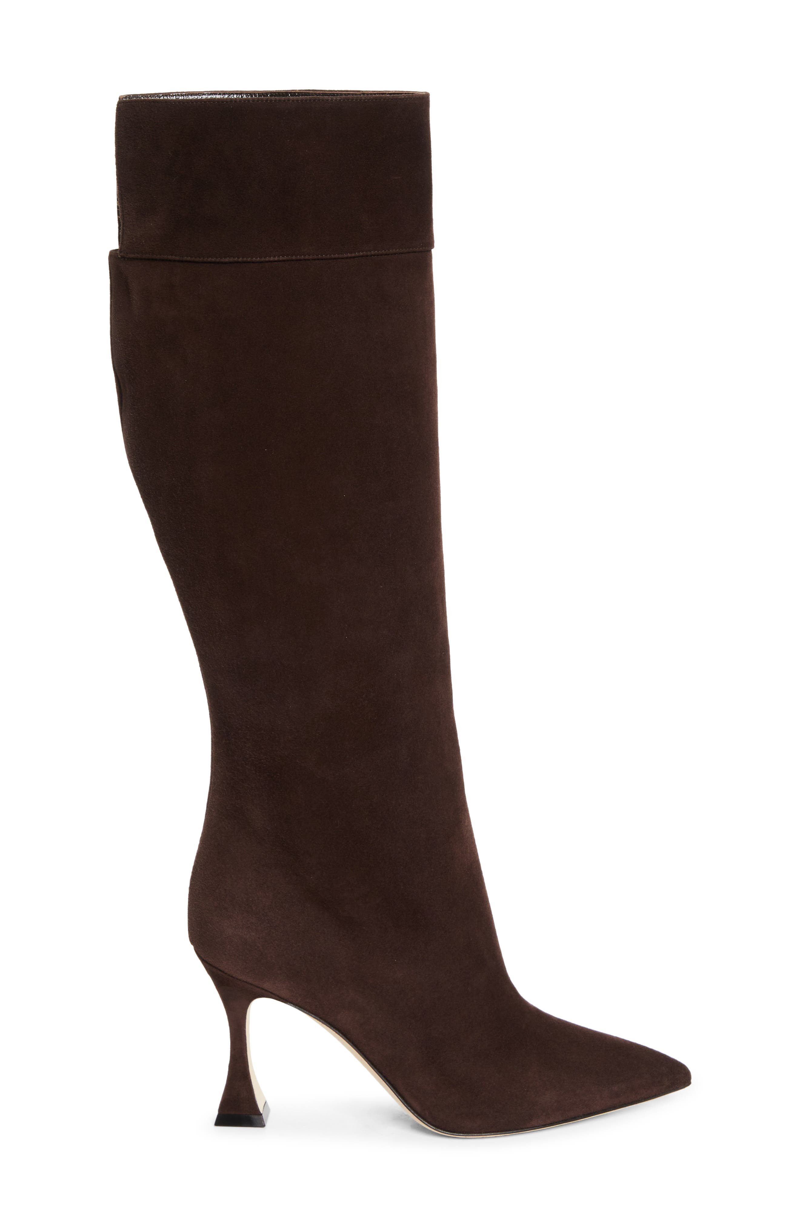 Manolo Blahnik Miralone Pointed Toe Tall Boot in Dark Brown at Nordstrom - 3