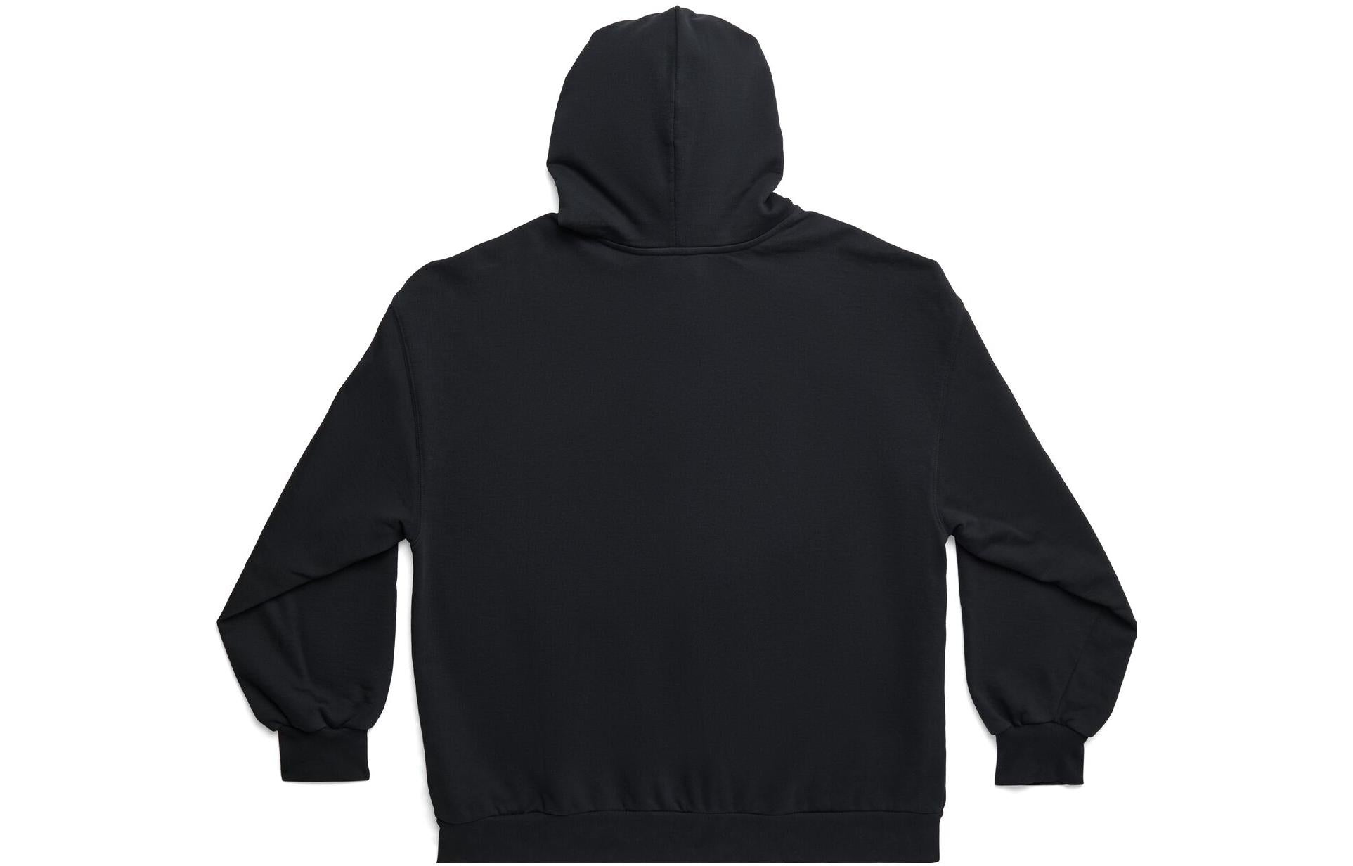 Balenciaga Outside Loop Zip-Up Hoodie Small Fit 'Black Faded' 744454TOVF51055 - 2