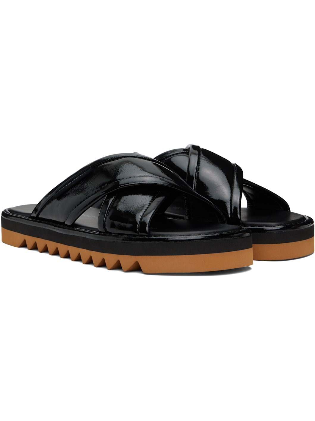 Black Sneak-Elyse Twisted Sandals - 4