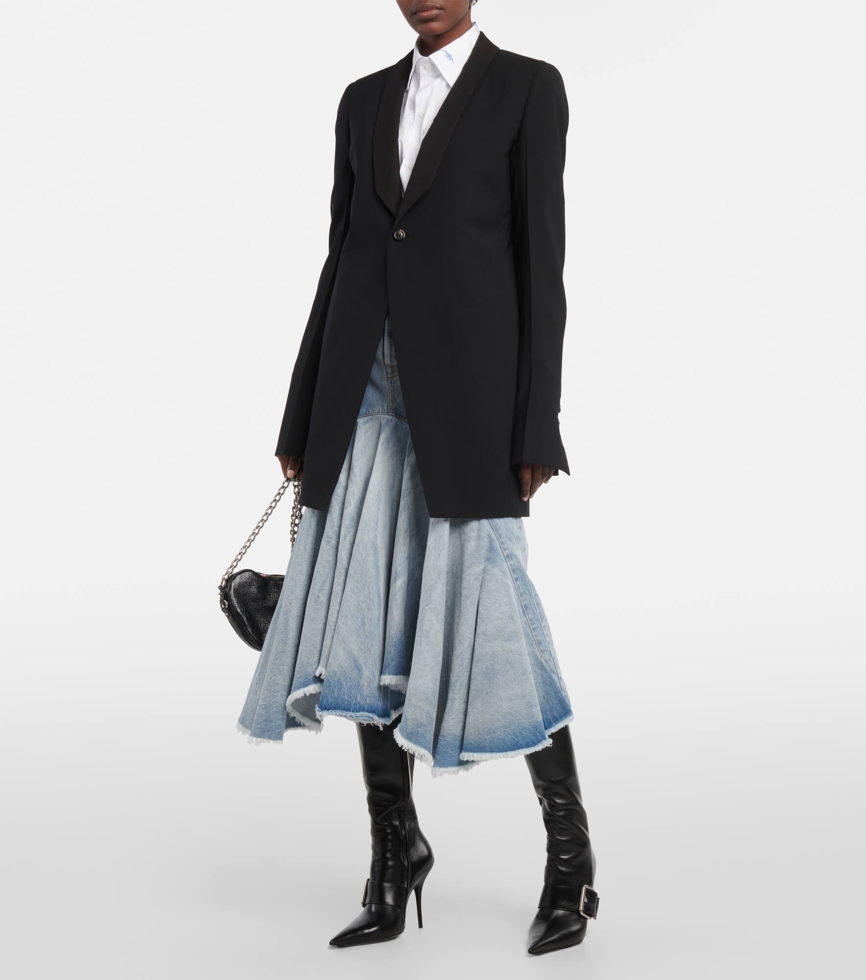 Denim midi skirt - 2