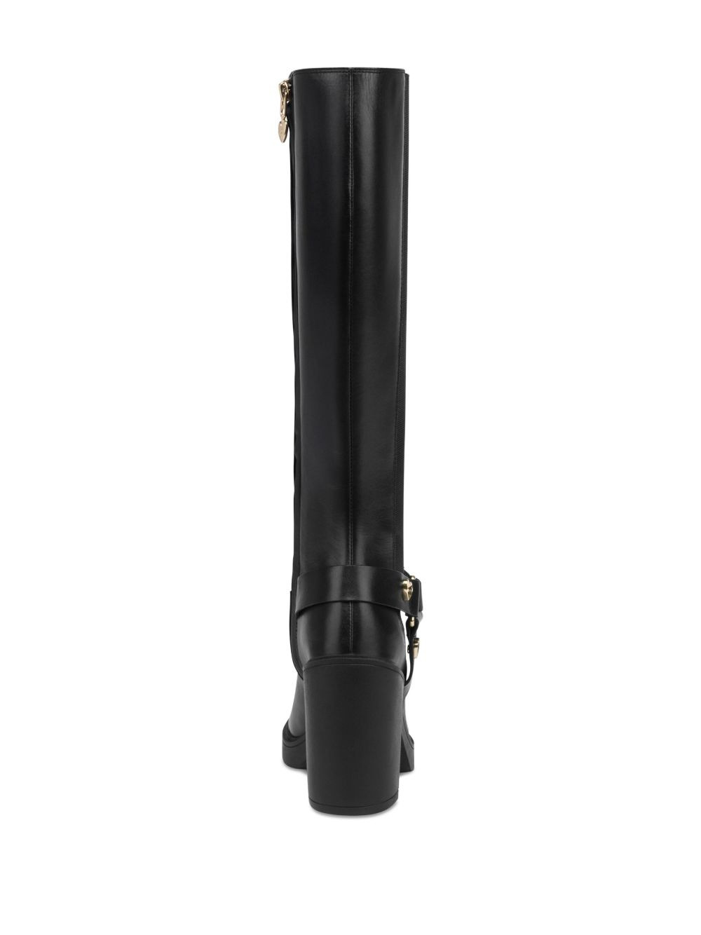 heart-buckle leather boots - 3